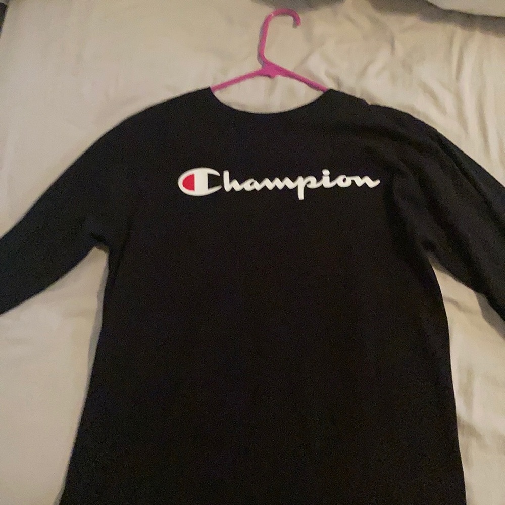 Men’s Medium Black Champion Long Sleeve